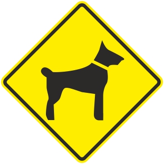 Знак "Собака в машине"