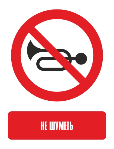Наклейка "Не шуметь!"